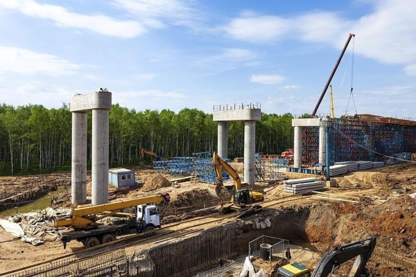Мостовой бетон для опор эстакады и автодороги